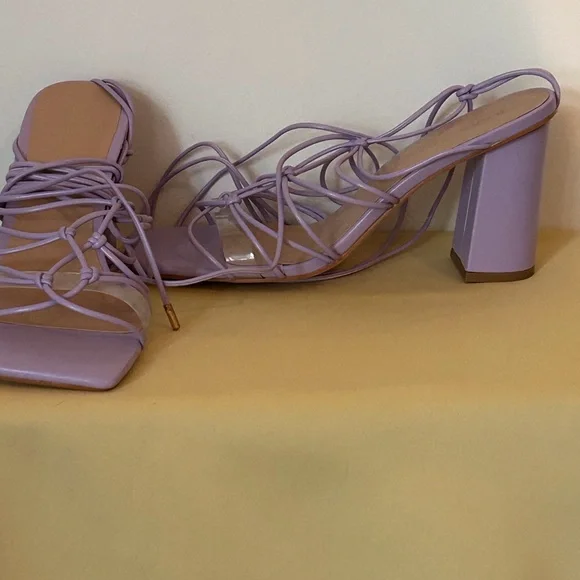 Lavender Strappy Heels and Handbag Set size 10 nwt - Picture 7 of 16